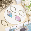 50Pcs Tibetan Style Alloy Open Back Bezel Big Pendants FIND-CA0008-77AB-4