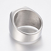 Tarnish Resistant 304 Stainless Steel Signet Band Rings for Men RJEW-G091-16-21mm-P-3
