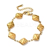304 Stainless Steel Spiral Shell Shape Link Bracelets for Women BJEW-L706-04G-4