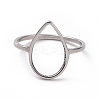 Non-Tarnish 201 Stainless Steel Teardrop Finger Ring RJEW-J051-15P-2