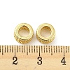 Brass Micro Pave Cubic Zirconia European Beads KK-H452-19G-2