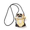 Cute Resin Swinging Bulldog Pendant Decorations LS-HJEW-A010-01A-3