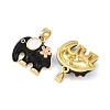 Brass Enamel Pendants KK-T001-04G-D-2