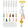 DIY Alloy Bar Beadable Keychain Making Kits DIY-YW0008-76-1