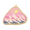Printed 304 Stainless Steel Pendants STAS-P419-08G-03-1