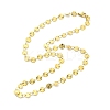 Ion Plating(IP) 304 Stainless Steel Flat Round Link Chain Necklaces NJEW-P285-07G-1