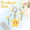 6Pcs Opaque Resin Star Pendant Decorations HJEW-YW00147-3