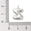 Rack Plating Brass Balloon Letter Pendants KK-C050-01P-Z-3