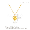 Vintage 304 Stainless Steel Photo Locket Pendant Necklaces for Couples Gift XG2800-1-2