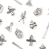70Pcs 7 Styles Tibetan Style Alloy Message Pendants TIBEP-FS0001-36-3