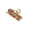 West Cowboy Brass Enamel Pendants KK-A268-04B-G-2