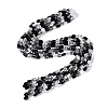 Electroplate Imitation Jade & Opaque & Transparent Glass Beads Strands EGLA-Q135-6x8MM-01H-2