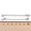 Brass Micro Pave Cubic Zirconia Ends with Chains KK-U043-03P-3