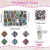 30Pcs UV Plating Printed Opaque Acrylic Beads OACR-FS0002-59-4