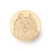 Golden Tone Wax Seal Brass Stamp Heads LS-AJEW-U008-03G-23-1