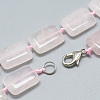 Natural Rose Quartz Beaded Necklaces NJEW-S398-17-2