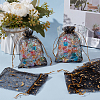 50Pcs Gold Stamping Moon & Star Organza Drawstring Gift Storage Bags OP-BBC0001-03A-02-4