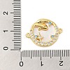 Brass Pave Colorful Cubic Zirconia Whale Connector Charms ZIRC-P110-08G-3