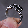 Stainless Steel Word Open Cuff Ring FIND-PW0020-16C-2