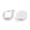 304 Stainless Steel Pendant Cabochon Settings STAS-T067-11P-2
