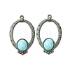 Alloy with Synthetic Turquoise Pendants LS-FIND-B055-01C-1