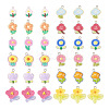 48Pcs 12 Styles Translucent Resin Pendants RESI-TA0001-93-2