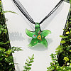 Starfish Millefiori Glass Pendant Silk Ribbon Necklaces FS-WG7586D-11-1