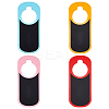 4Pcs 4 Colors Wood Doorknob Hanging Blackboard Signs AJEW-FH0003-16-1