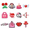 60Pcs 12 Styles Valentine's Day Theme PVC Cabochons FIND-CJ0011-21-1