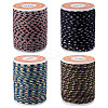 4 Rolls 4 Colors 4-Ply Polycotton Cord with Metallic Thread OCOR-TA0003-06A-1