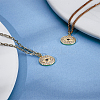 2Pcs Brass Micro Pave Cubic Zirconia Charms ZIRC-LP0001-58-1