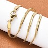 Ion Plating(IP) 304 Stainless Steel Snake Chains Necklaces X-NJEW-O058-25G-4