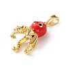Brass Enamel Pendants KK-P320-01D-G-2