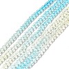 Transparent Gradient Color Glass Beads Strands GLAA-H021-01B-23-2