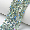 Electroplate Glass Beads Strands EGLA-A034-J4mm-I03-1