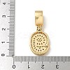 Brass Clear Cubic Zirconia European Dangle Charms LS-KK-R003-01G-09-4