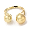 Brass Open Cuff Rings RJEW-Q778-01G-2