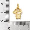 Brass Micro Pave Cubic Zirconia Pendants KK-P292-21D-G-3