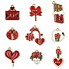 45Pcs 9 Styles Valentine's Day Theme Alloy Enamel Pendants FIND-CJ0003-80-1