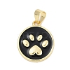 Brass Enamel Pendants KK-G522-45G-01-1