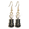 Golden Alloy Enamel Dangle Earrings for Women X-EJEW-JE05657-4