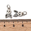 925 Sterling Silver Halloween Skull Charms STER-K188-10AS-3