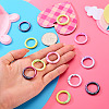 15Pcs Spray Paint Alloy Spring Gate Rings FIND-TA0010-92-6