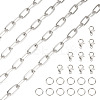 DIY Aluminium Paperclip Chains Bracelets/Necklaces Making Kit DIY-TA0012-91P-2