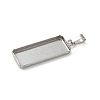 304 Stainless Steel Pendant Cabochon Settings X-STAS-Z118-02P-2