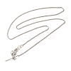Brass Box Chain Adjustable Slider Necklaces NJEW-B119-02P-2