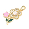 Brass Micro Pave Cubic Zirconia Pendants LS-KK-H525-11G-2