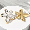 Two Tone 304 Stainless Steel Acrylic Imitation Pearl Stud Earrings EJEW-B156-16GP-3