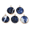 Natural Sodalite Pendants G-Q998-010B-1