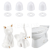 Round Plastic Push-On Toilet Bowl Bolt Caps Covers with Extra Washers and Ceramics Display Decorations AJEW-NB0008-28-1